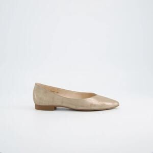 Paul Green beige Gold Ballerina Classic pointed toe Ballet flats UK6.5 / US  9